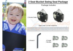 2 Seat Elite High Back Bucket Package with Seats, Chain, Clevis Connectors, Tool