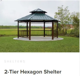 Commercial 2-Tier Hexagon Shelter